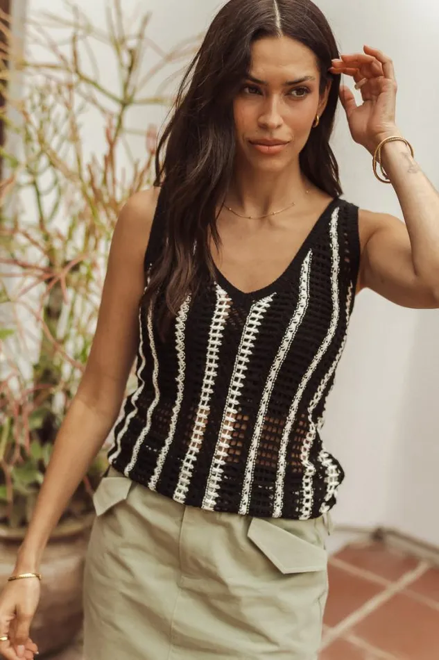 Bohme Tops Seeley Crochet Tank In Black Black 8211 Women Bohme Tops Seeley Crochet Tank In Black Black 8211 Women