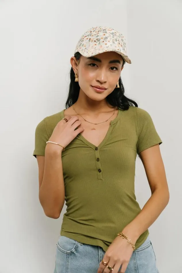 Bohme Tops Serena Henley Top In Moss Moss 8211 Women Bohme Tops Serena Henley Top In Moss Moss 8211 Women