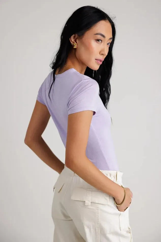 Bohme Tops Winslow Bodysuit In Lavender Lavender 8211 Women