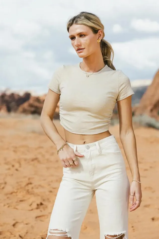 Bohme Tops Zia Top In Sand Sand 8211 Women