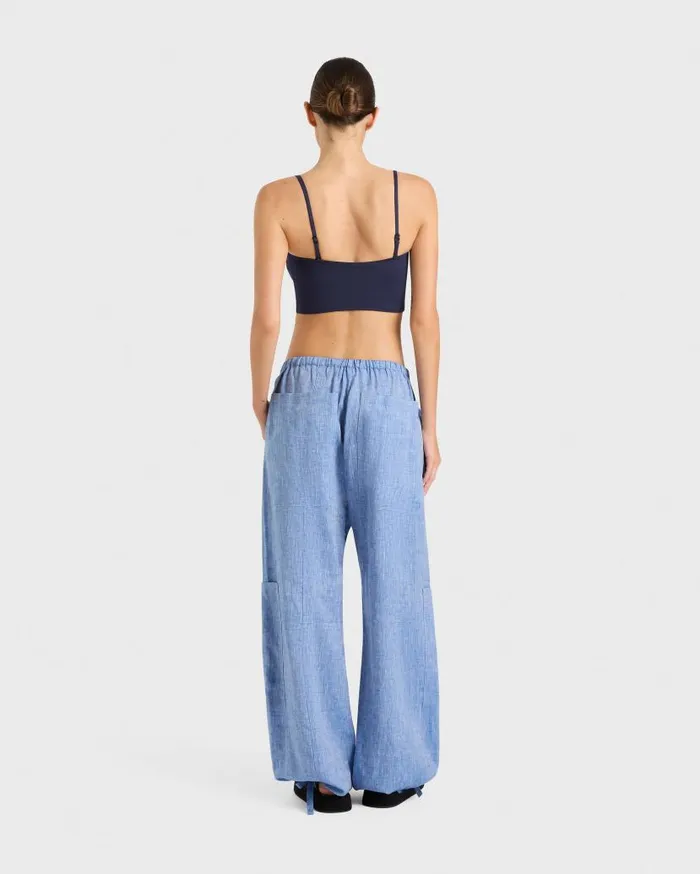 BONDI BORN Cover Ups Leiden Cargo Pant 8211 Denim 8211 Women