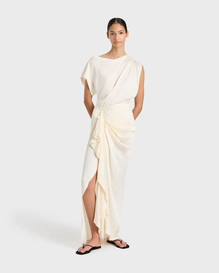 BONDI BORN Matching Separates Ardea Draped Skirt 8211 Pearl 8211 Women