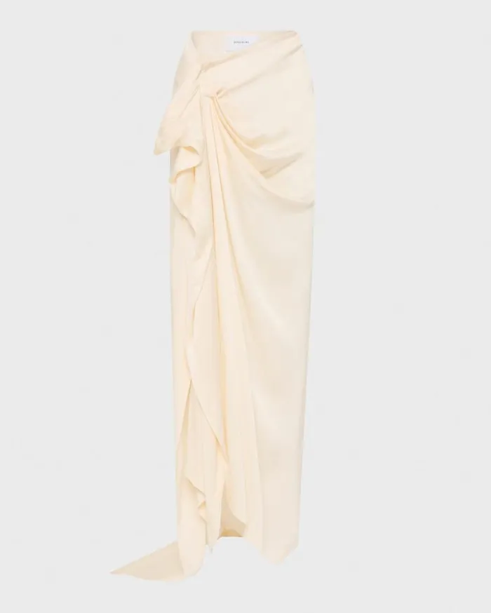 BONDI BORN Matching Separates Ardea Draped Skirt 8211 Pearl 8211 Women