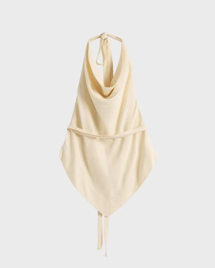 BONDI BORN Shirts and Tops Lisbon Cowl Top 8211 Cream 8211 Women