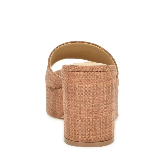Boone Platform Slide Sandals Brown Raffia Women Nine West Casual Boone Platform Slide Sandals Brown Raffia Women Nine West Casual