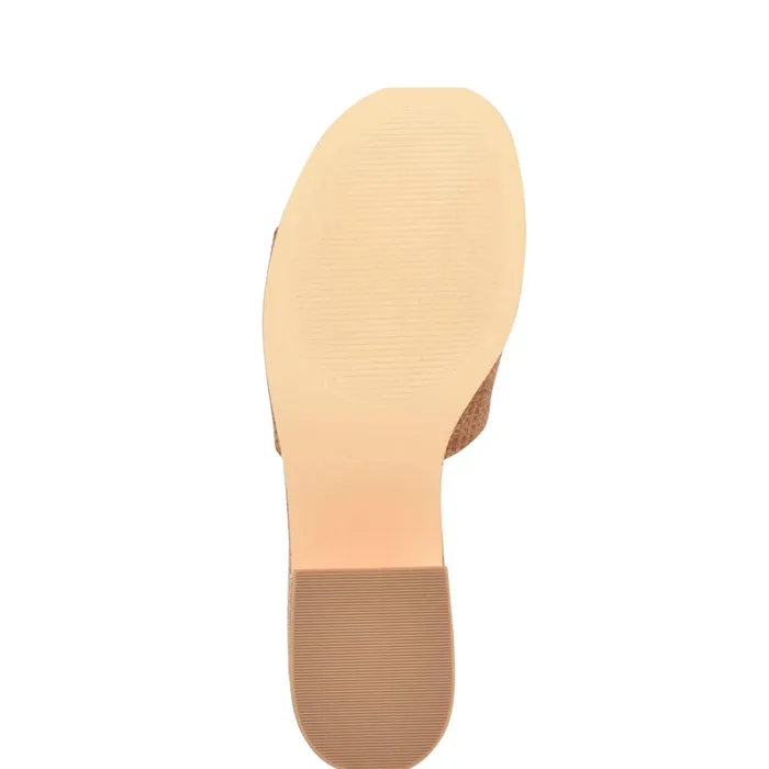 Boone Platform Slide Sandals Brown Raffia Women Nine West Casual Boone Platform Slide Sandals Brown Raffia Women Nine West Casual