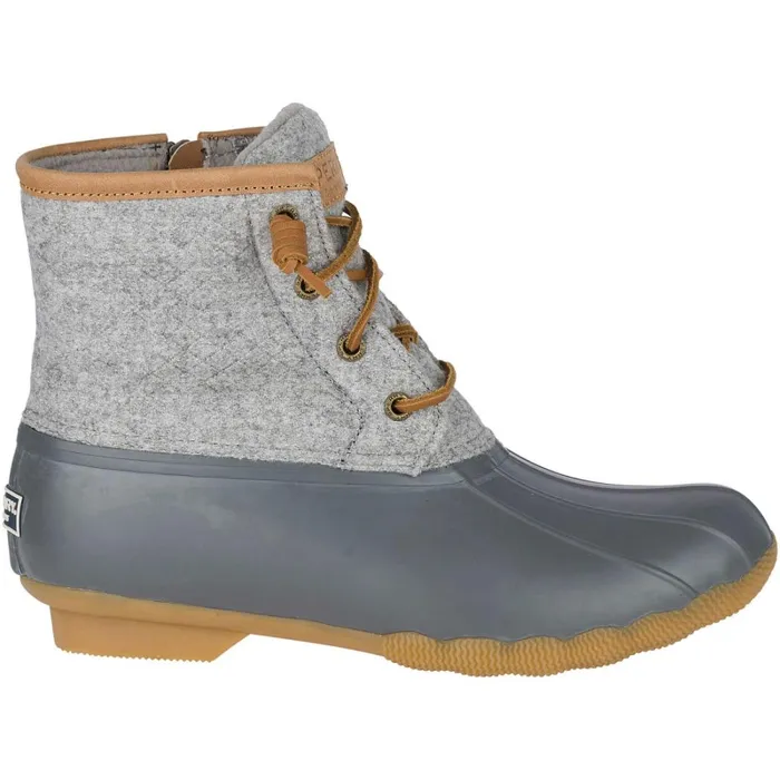Boots Women Sperry Saltwater Wool Embossed Thinsulate Duck Boot Grey