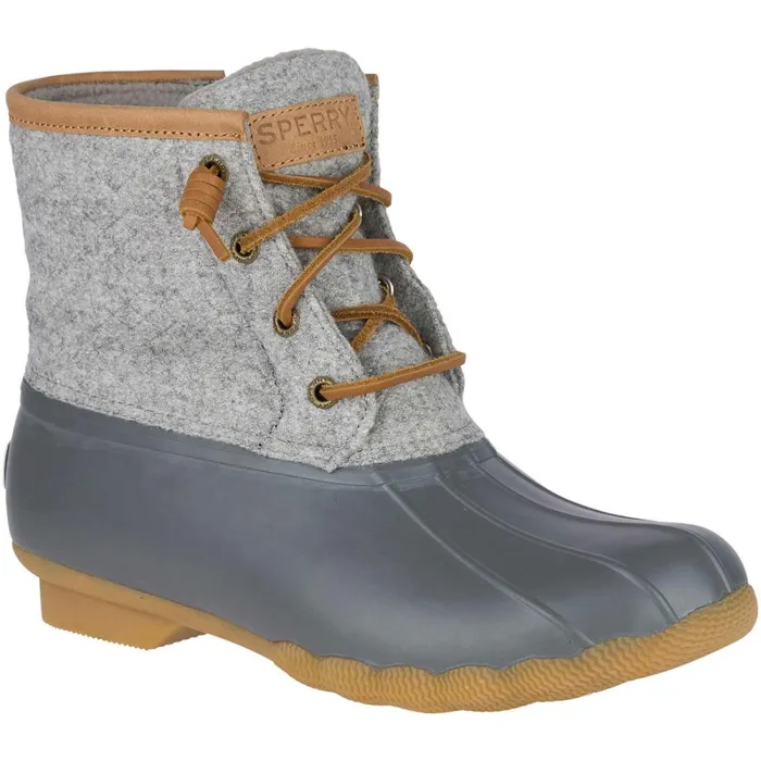 Boots Women Sperry Saltwater Wool Embossed Thinsulate Duck Boot Grey