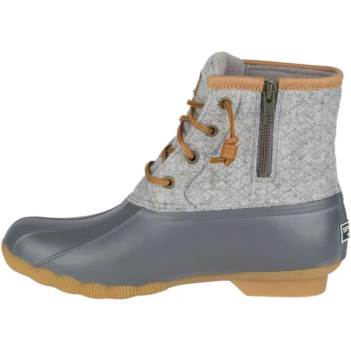 Boots Women Sperry Saltwater Wool Embossed Thinsulate Duck Boot Grey