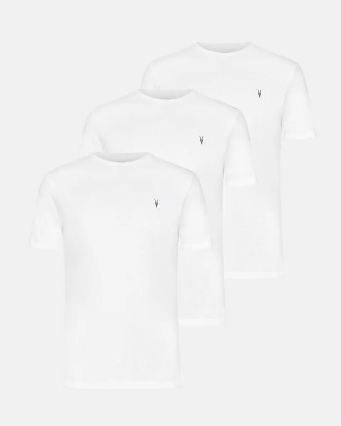 Brace Brushed Cotton TShirts 3 Pack White Men AllSaints TShirts
