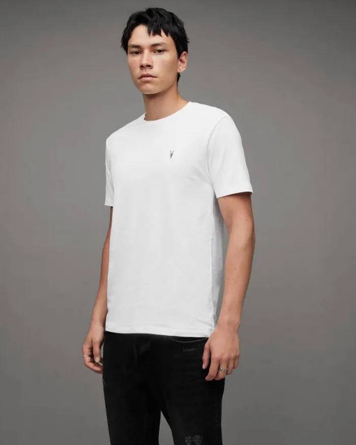 Brace Brushed Cotton TShirts 3 Pack White Men AllSaints TShirts