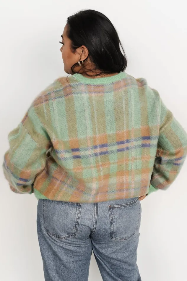 Brentridge Plaid Sweater Green Multi Women Baltic Born Sweaters