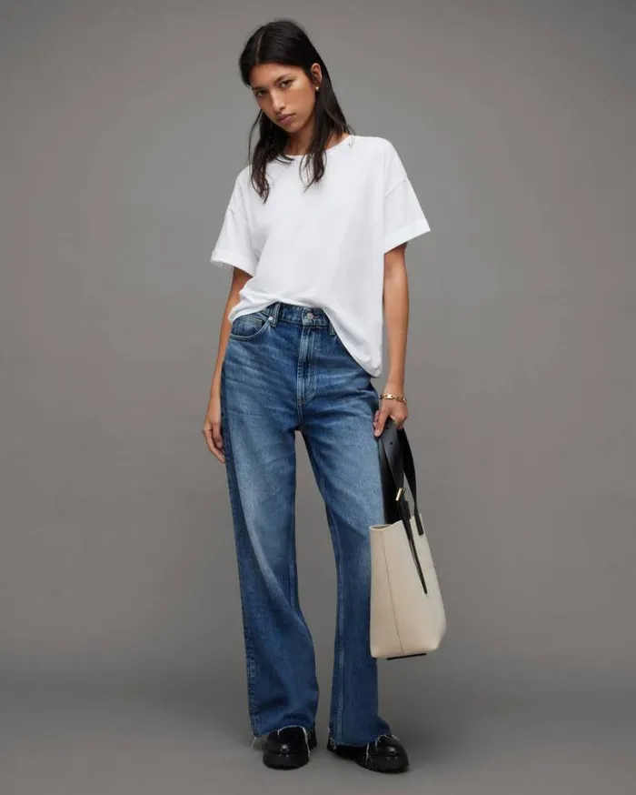 Briar Crew Neck Short Sleeve TShirt White Women AllSaints TShirts