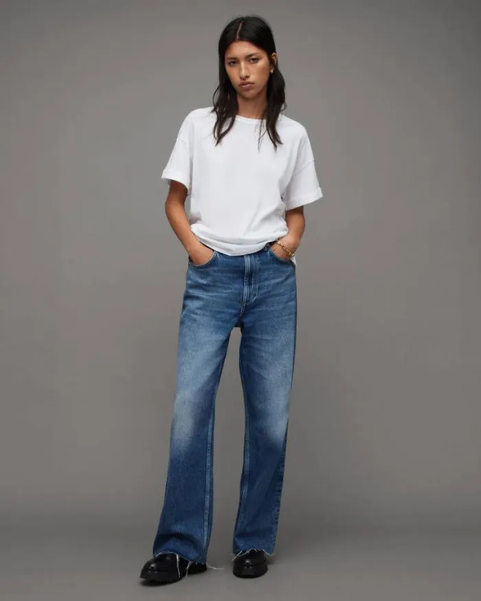 Briar Crew Neck Short Sleeve TShirt White Women AllSaints TShirts