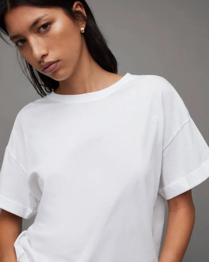 Briar Crew Neck Short Sleeve TShirt White Women AllSaints TShirts