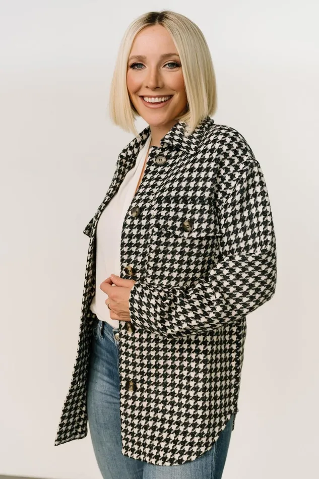 Bridger Houndstooth Jacket Dark Navy Ivory Women Baltic Born Outerwear Bridger Houndstooth Jacket Dark Navy Ivory Women Baltic Born Outerwear