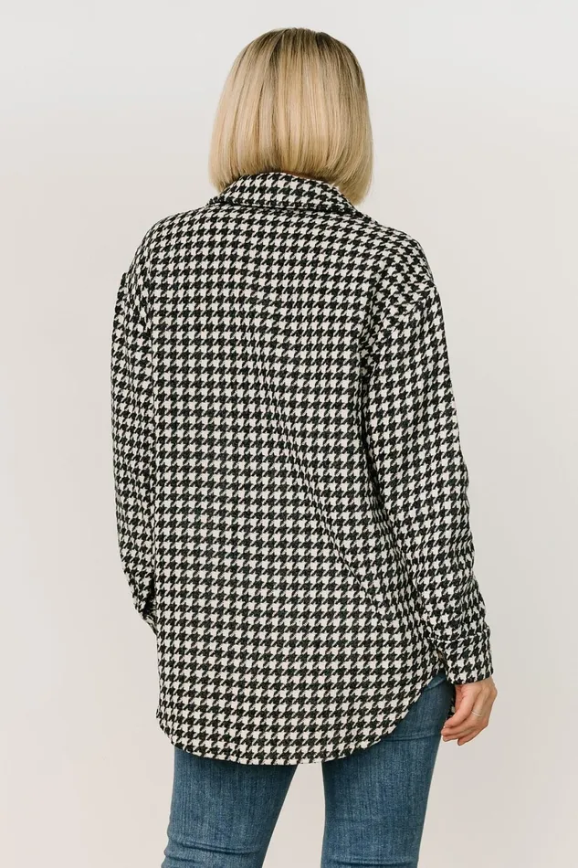 Bridger Houndstooth Jacket Dark Navy Ivory Women Baltic Born Outerwear Bridger Houndstooth Jacket Dark Navy Ivory Women Baltic Born Outerwear