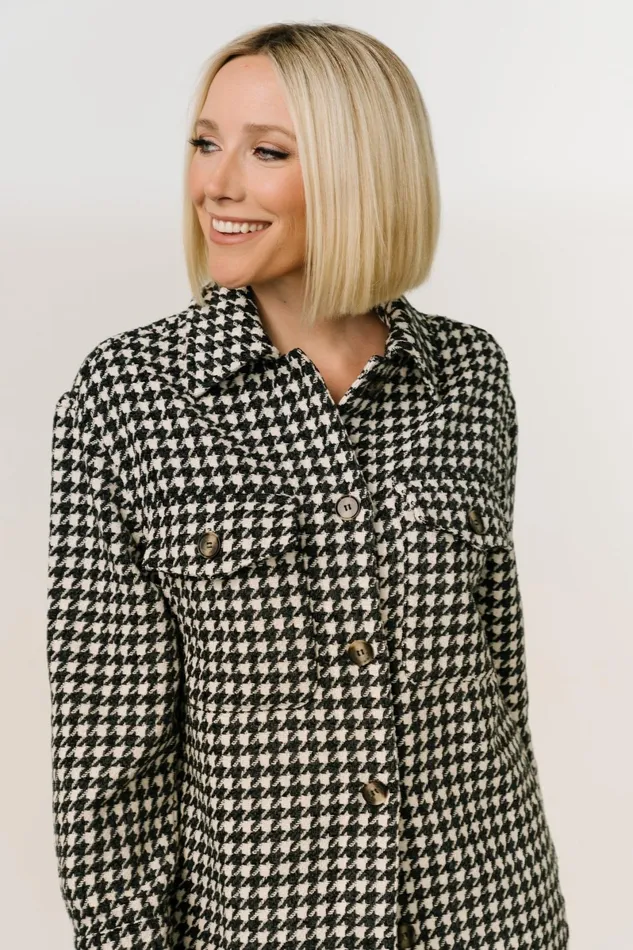 Bridger Houndstooth Jacket Dark Navy Ivory Women Baltic Born Outerwear Bridger Houndstooth Jacket Dark Navy Ivory Women Baltic Born Outerwear