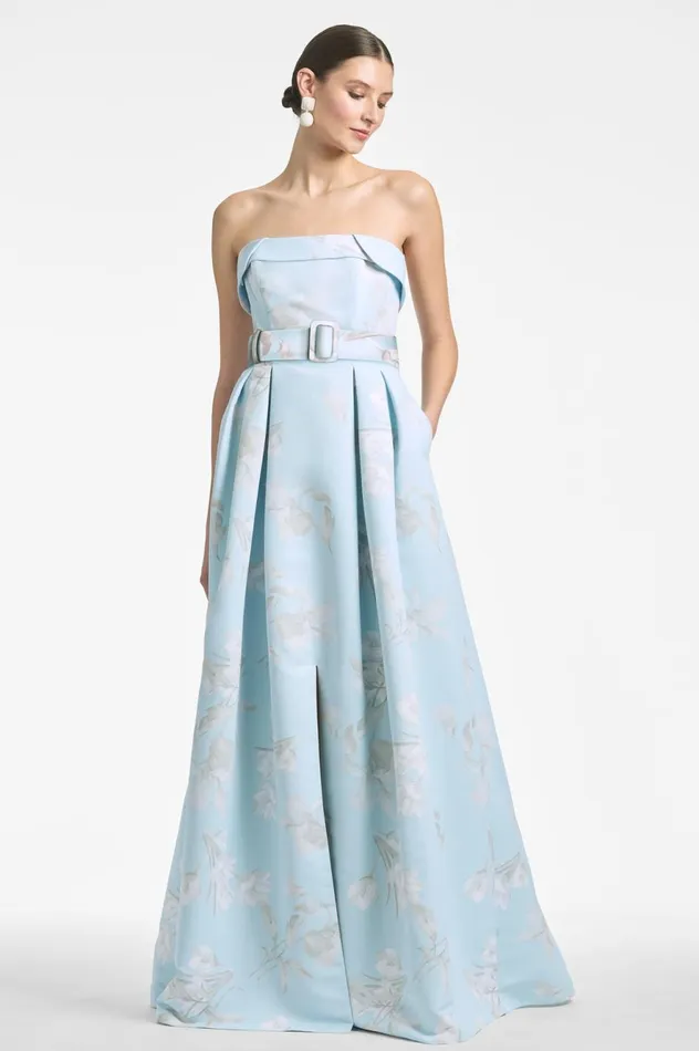 Brielle Gown 8211 Sky Venetia Petals Women Sachin and Babi Formal