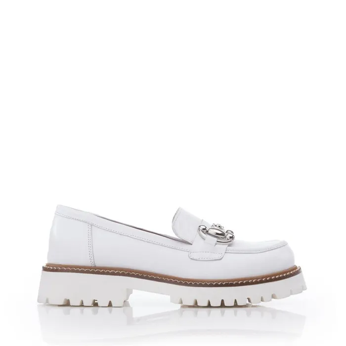 Brogues And Loafers Women Moda In Pelle Bsoleful BKeegan White Leather