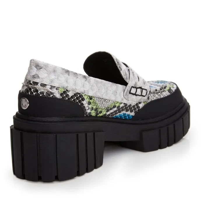 Brogues And Loafers Women Moda In Pelle M By Moda Entina Monochrome Snake Print
