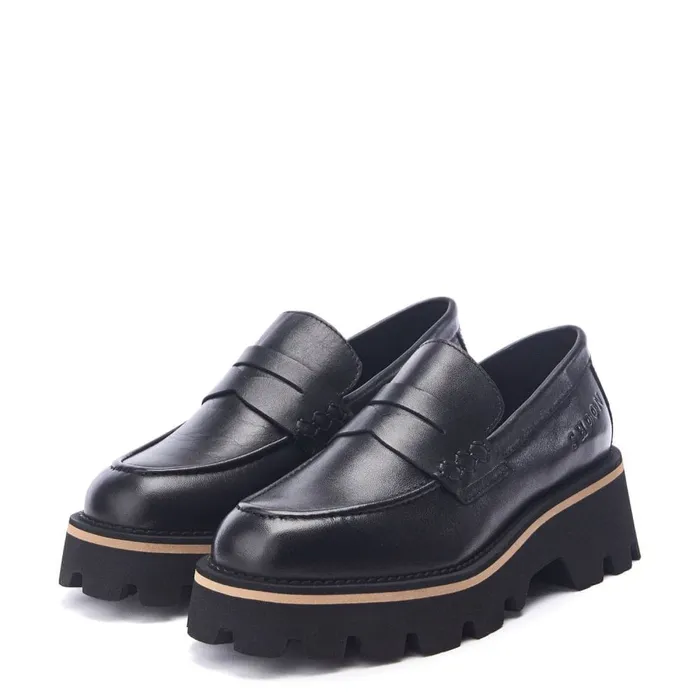 Brogues And Loafers Women Moda In Pelle Shoon Sh Albury Black Leather
