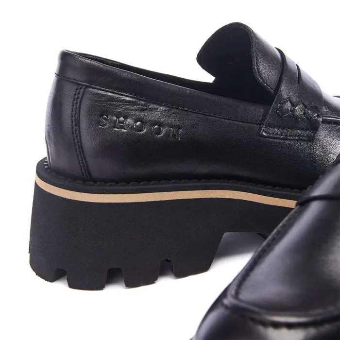 Brogues And Loafers Women Moda In Pelle Shoon Sh Albury Black Leather