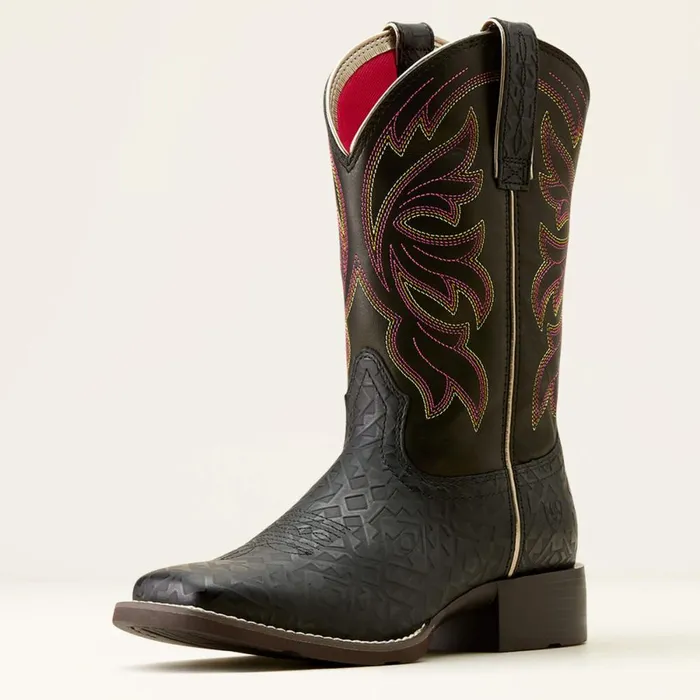 Buckley Western Boot Black Blanket Embosslimousine Black Women Ariat Western Boots