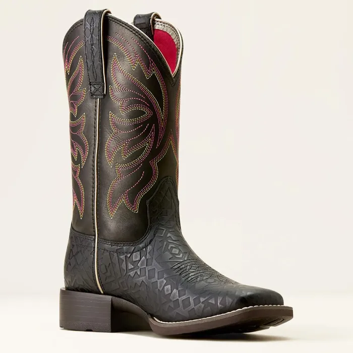 Buckley Western Boot Black Blanket Embosslimousine Black Women Ariat Western Boots Buckley Western Boot Black Blanket Embosslimousine Black Women Ariat Western Boots
