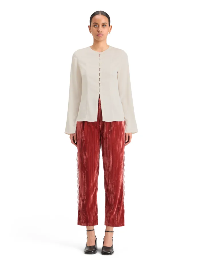 BUTTON DOWN CREPE SHIRT Soft Ice Women Scotch and Soda Blouses and Shirts