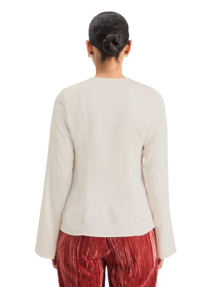 BUTTON DOWN CREPE SHIRT Soft Ice Women Scotch and Soda Blouses and Shirts