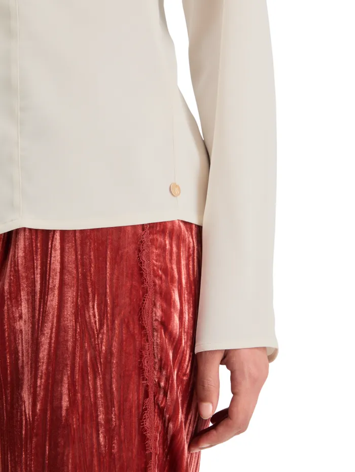 BUTTON DOWN CREPE SHIRT Soft Ice Women Scotch and Soda Blouses and Shirts