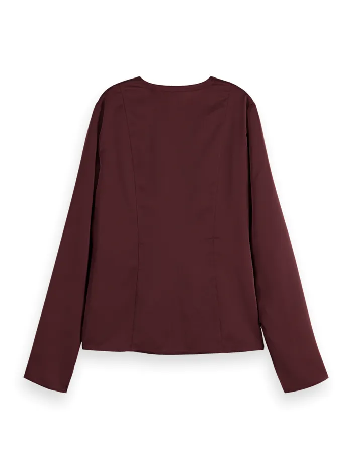 BUTTON DOWN CREPE SHIRT Soft Ice Women Scotch and Soda Blouses and Shirts