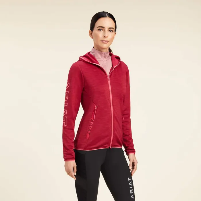 Byron Full Zip Hoodie Red Bud Women Ariat Sweatshirts and Hoodies
