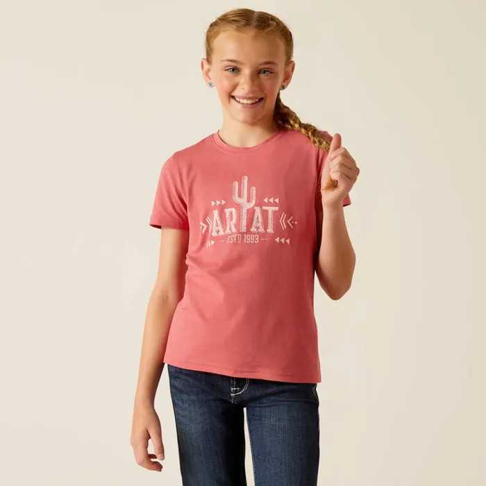 Cactus TShirt Slate Rose Kids Ariat TShirts and Polos