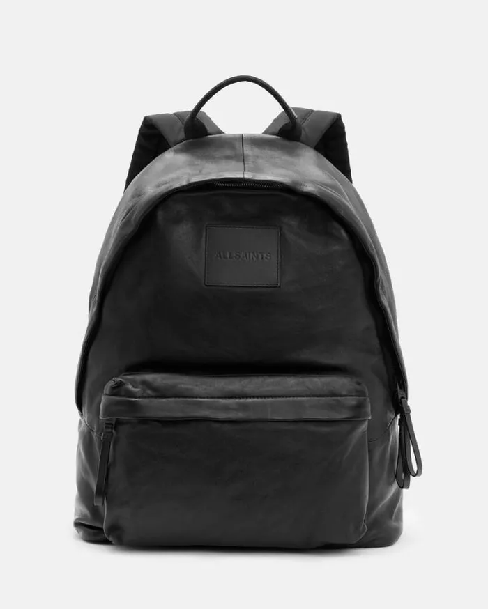 Carabiner Leather Backpack Black Men AllSaints Bags and Wallets
