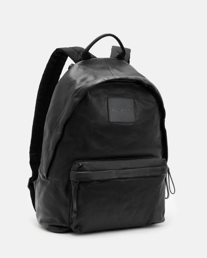Carabiner Leather Backpack Black Men AllSaints Bags and Wallets