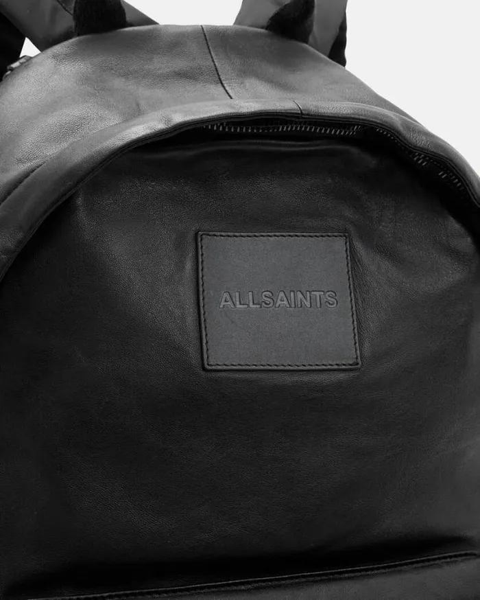 Carabiner Leather Backpack Black Men AllSaints Bags and Wallets