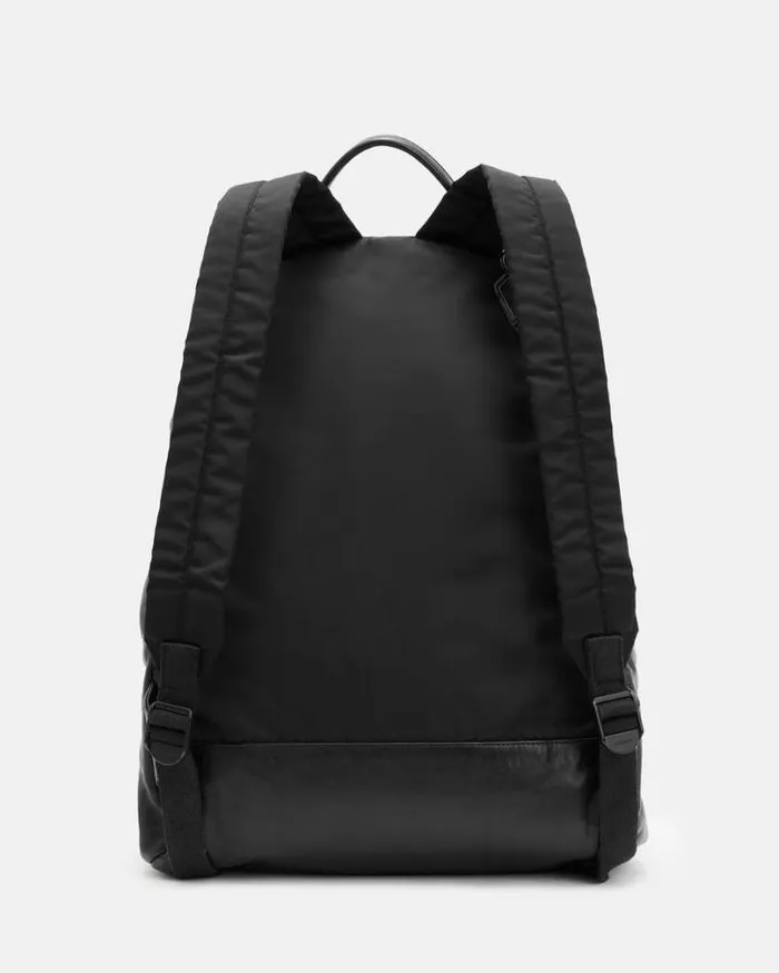 Carabiner Leather Backpack Black Men AllSaints Bags and Wallets