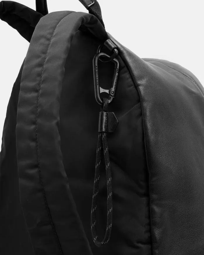 Carabiner Leather Backpack Black Men AllSaints Bags and Wallets