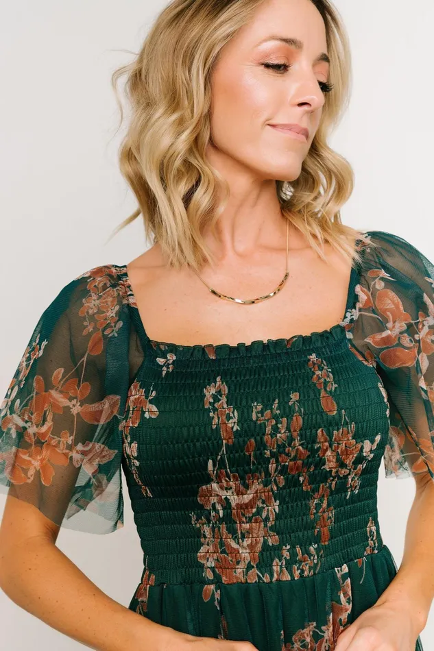 Cassandra Tulle Maxi Dress Green Bronze Floral Women Baltic Born Tulle Styles Cassandra Tulle Maxi Dress Green Bronze Floral Women Baltic Born Tulle Styles