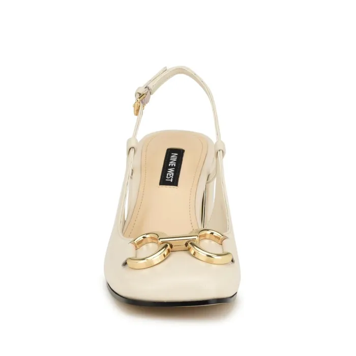 Cast Block Heel Slingback Pumps Ivory Women Nine West Slingbacks Cast Block Heel Slingback Pumps Ivory Women Nine West Slingbacks