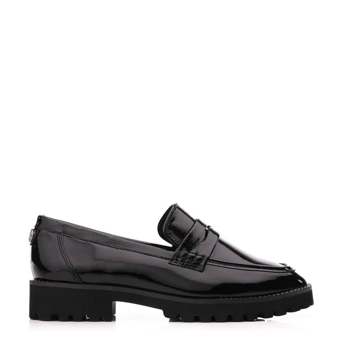 Casual Shoes Women Moda In Pelle Calfie Black Patent Leather