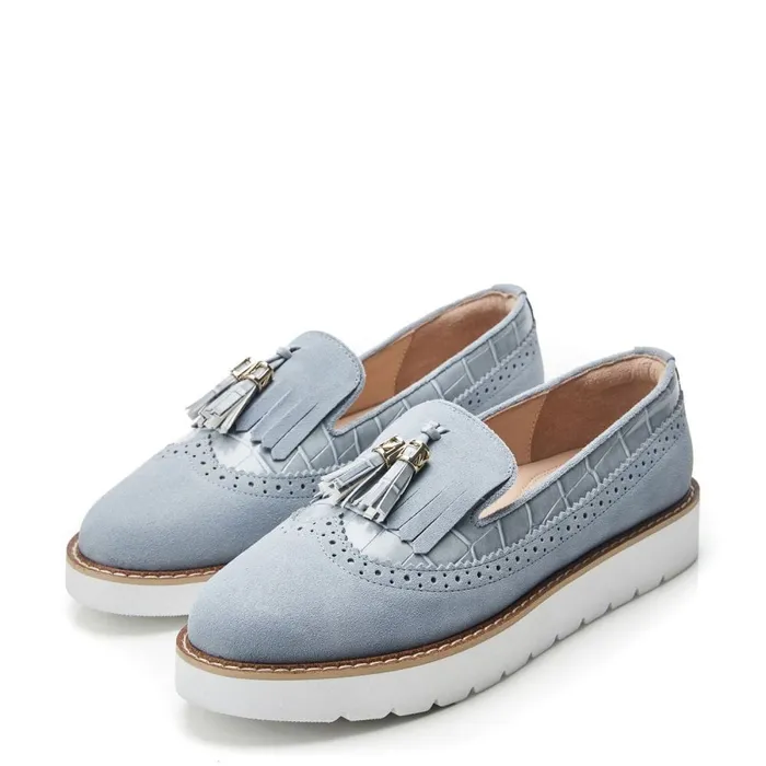 Casual Shoes Women Moda In Pelle Eilani Light Blue Suede