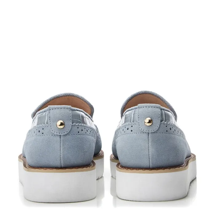 Casual Shoes Women Moda In Pelle Eilani Light Blue Suede