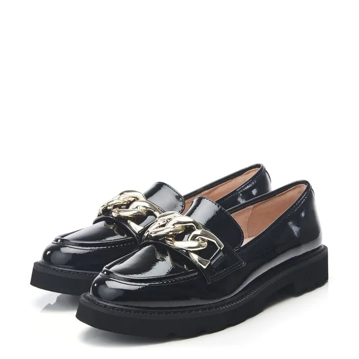 Casual Shoes Women Moda In Pelle Evella Black Patent