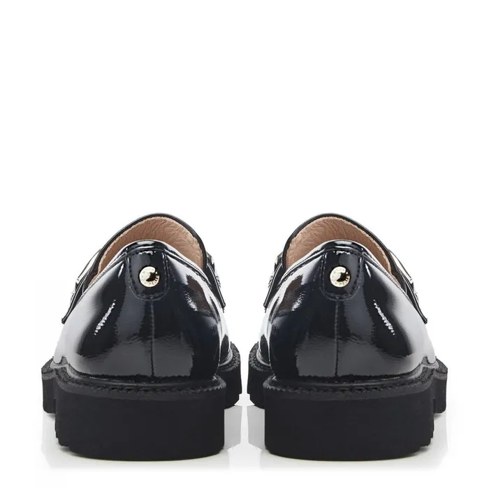 Casual Shoes Women Moda In Pelle Evella Black Patent