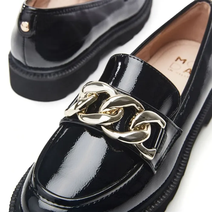 Casual Shoes Women Moda In Pelle Evella Black Patent