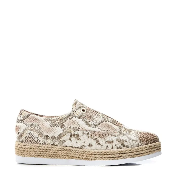 Casual Shoes Women Moda In Pelle Felicie Natural 8211 Gold Snake Print Leather
