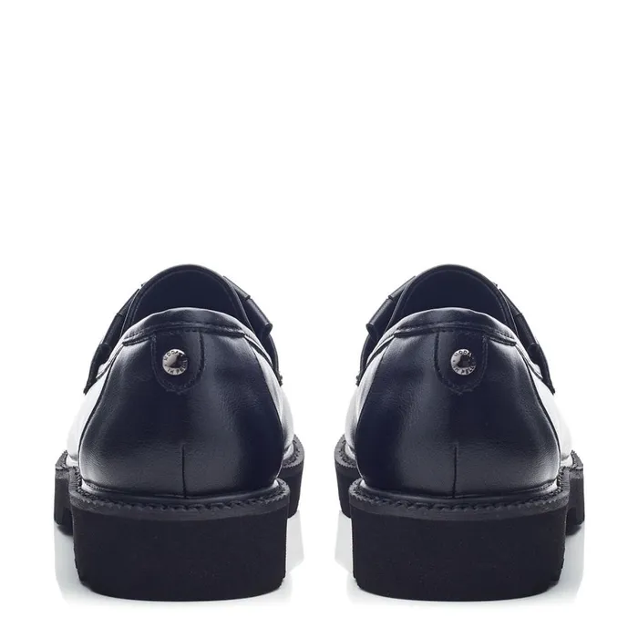 Casual Shoes Women Moda In Pelle Fleeche Black Porvair